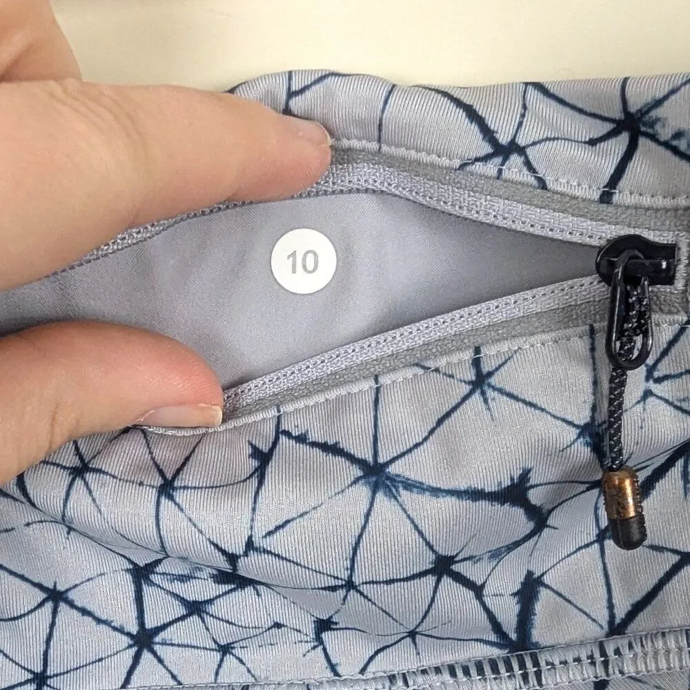Lululemon | Pedal Pace Crop Star Crushed Silver Fox Deep Navy Size 10